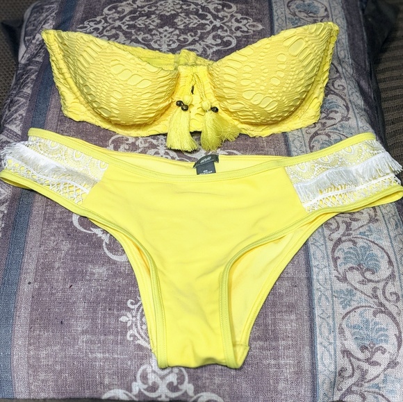 NWOT Bright Yellow Aerie Bikini - Picture 1 of 7